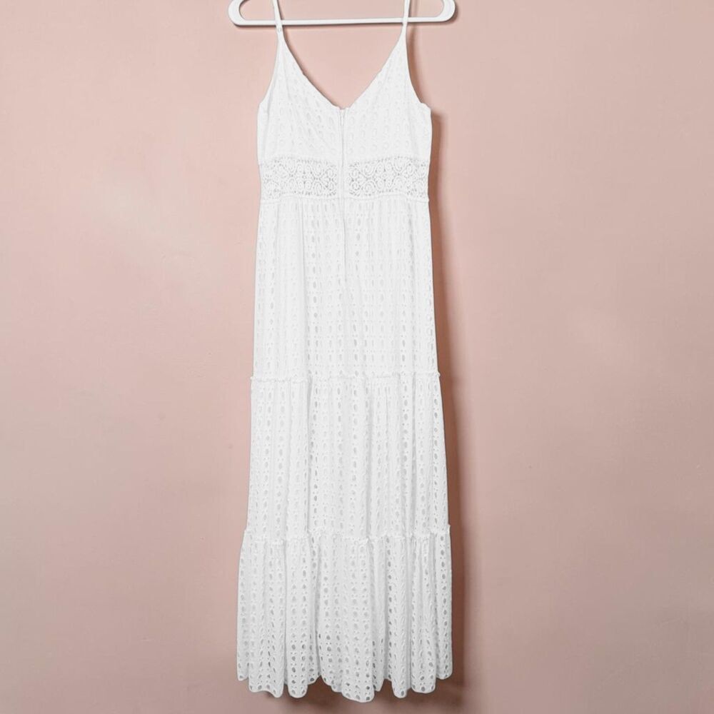 lilly pulitzer melody eyelit maxi bridal resort coastal white women's dress 10